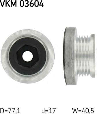 SKF VKM 03604 - Remenica, alternator parts5.com