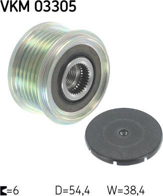 SKF VKM 03305 - Remenica, alternator parts5.com