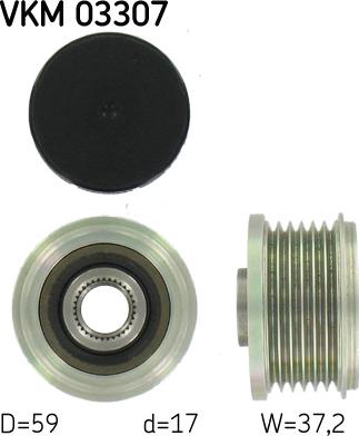 SKF VKM 03307 - Alternatör kasnağı parts5.com