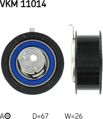 SKF VKM 11014 - Tensioner Pulley, timing belt parts5.com