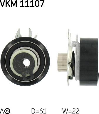 SKF VKM 11107 - Tensioner Pulley, timing belt parts5.com