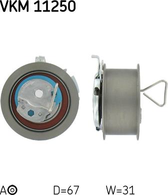 SKF VKM 11250 - Rolka napinacza, pasek rozrządu parts5.com