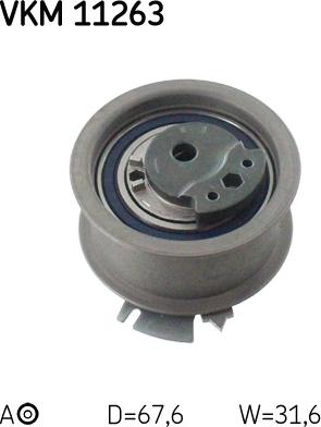 SKF VKM 11263 - Zatezač, zupčasti kaiš parts5.com