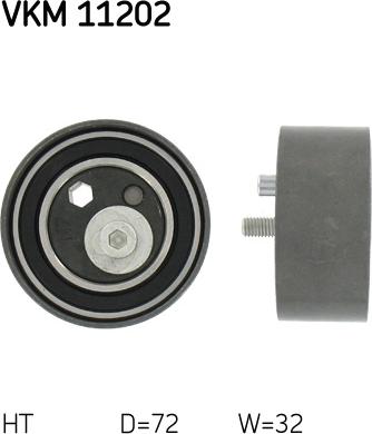 SKF VKM 11202 - Tensioner Pulley, timing belt parts5.com