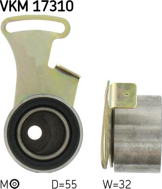 SKF VKM 17310 - Tensioner Pulley, timing belt parts5.com