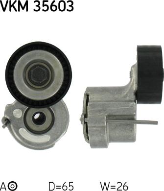 SKF VKM 35603 - Vratná / vodicí kladka, klínový žebrový řemen parts5.com