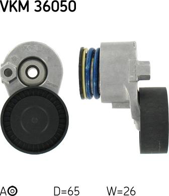 SKF VKM 36050 - Szíjtárcsa / vezetőgörgő, hosszbordás szíj parts5.com