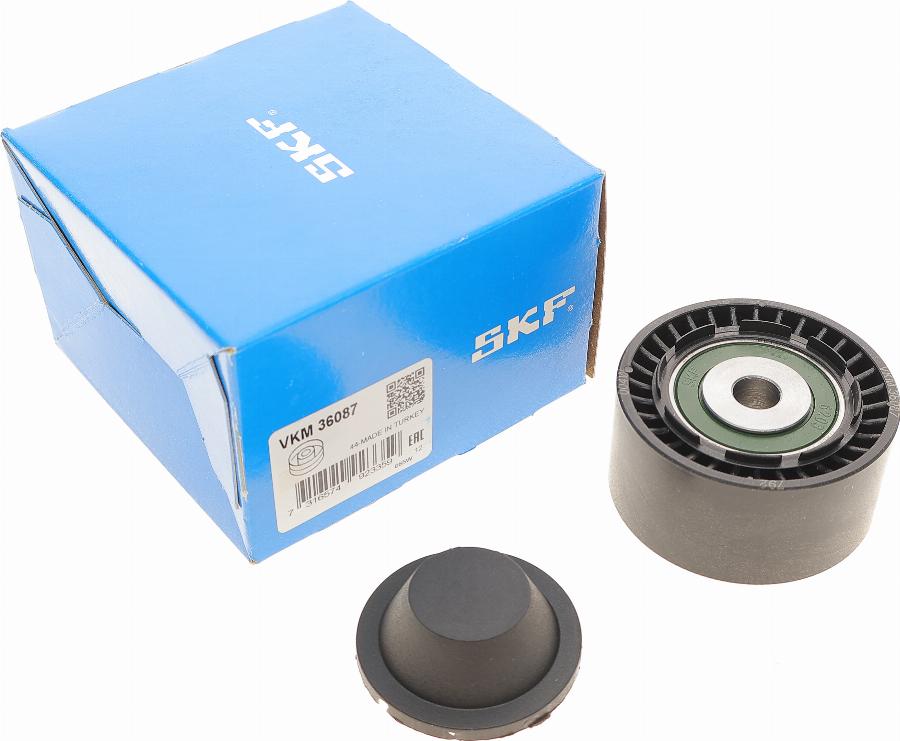 SKF VKM 36087 - Szíjtárcsa / vezetőgörgő, hosszbordás szíj parts5.com