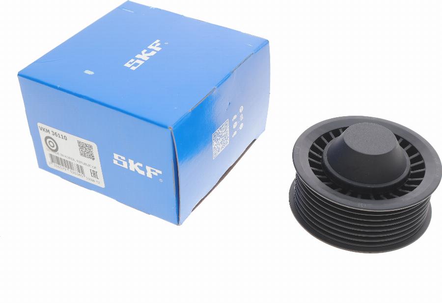 SKF VKM 36110 - Szíjtárcsa / vezetőgörgő, hosszbordás szíj parts5.com