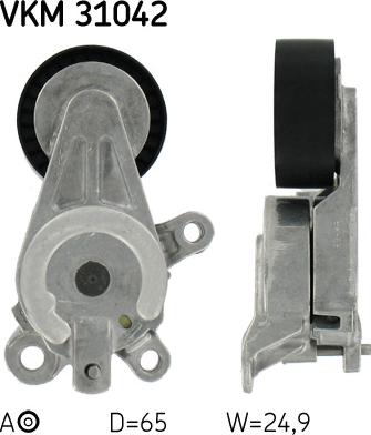 SKF VKM 31042 - Umlenk / Führungsrolle, Keilrippenriemen parts5.com