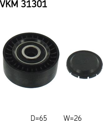 SKF VKM 31301 - Umlenk / Führungsrolle, Keilrippenriemen parts5.com