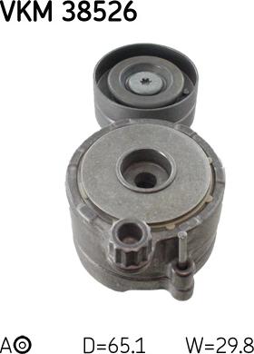 SKF VKM 38526 - Szíjtárcsa / vezetőgörgő, hosszbordás szíj parts5.com