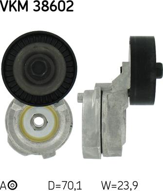 SKF VKM 38602 - Vratná / vodiaca kladka rebrovaného klinového remeňa parts5.com