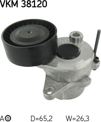 SKF VKM 38120 - Poulie renvoi / transmission, courroie trapézoïdale à nervures parts5.com