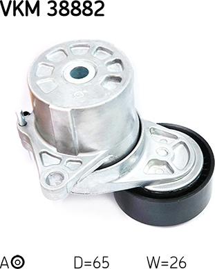 SKF VKM 38882 - Saptırma / Kılavuz makarası, Kanallı V-kayışı parts5.com