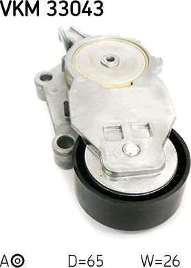 SKF VKM 33043 - Szíjtárcsa / vezetőgörgő, hosszbordás szíj parts5.com