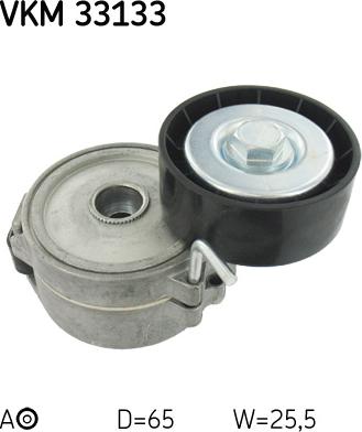 SKF VKM 33133 - Τροχαλία παρέκκλισης, ιμάντας poly-V parts5.com