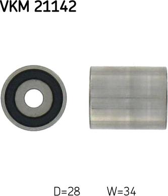 SKF VKM 21142 - Deflection / Guide Pulley, timing belt parts5.com