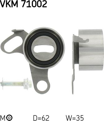 SKF VKM 71002 - Poulie-tendeur, courroie de distribution parts5.com