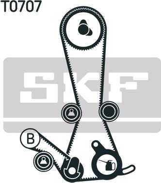 SKF VKMA 95627 - Комплект ангренажен ремък parts5.com