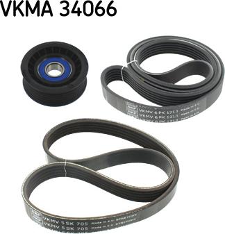 SKF VKMA 34066 - V-Ribbed Belt Set parts5.com