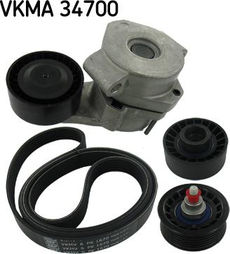 SKF VKMA 34700 - Sada žebrovaných klínových řemenů parts5.com