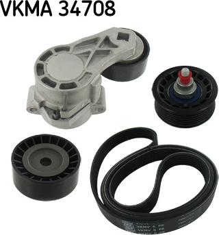 SKF VKMA 34708 - Garnitura klinastog rebrastog kaiša parts5.com