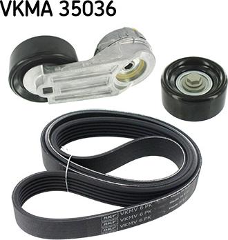 SKF VKMA 35036 - Hosszbordás szíj készlet parts5.com