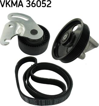 SKF VKMA 36052 - Juego de correas trapeciales poli V parts5.com