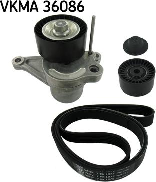 SKF VKMA 36086 - Hosszbordás szíj készlet parts5.com