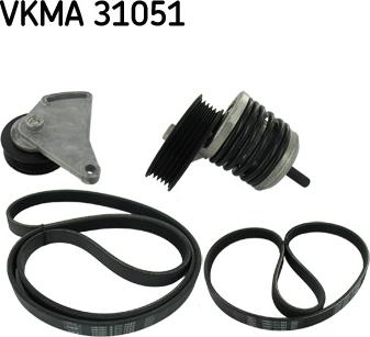 SKF VKMA 31051 - Jeu de courroies trapézoïdales à nervures parts5.com