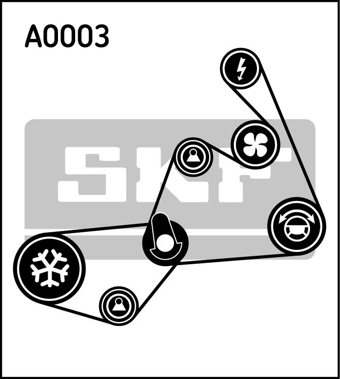 SKF VKMA 31020 - Jeu de courroies trapézoïdales à nervures parts5.com