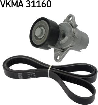 SKF VKMA 31160 - Kanallı V kayışı seti parts5.com