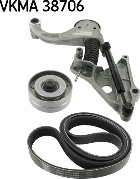 SKF VKMA 38706 - Kanallı V kayışı seti parts5.com