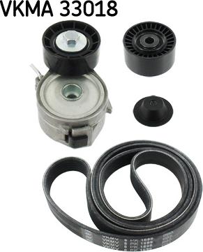 SKF VKMA 33018 - Sada žebrovaných klínových řemenů parts5.com