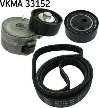 SKF VKMA 33152 - Juego de correas trapeciales poli V parts5.com