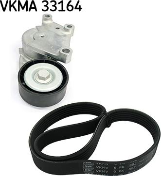 SKF VKMA 33164 - V-Ribbed Belt Set parts5.com