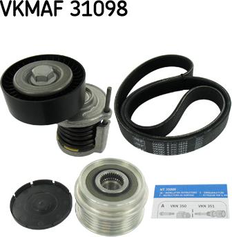 SKF VKMAF 31098 - Hosszbordás szíj készlet parts5.com