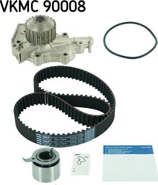 SKF VKMC 90008 - Vesipumppu + jakohihnasarja parts5.com