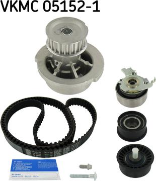 SKF VKMC 05152-1 - Vodné čerpadlo + sada ozubeného remeňa parts5.com