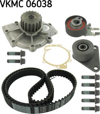 SKF VKMC 06038 - Pumpa za vodu + komplet zupčastog kaiša parts5.com