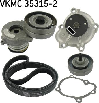 SKF VKMC 35315-2 - Bomba de agua + kit de correa poli V parts5.com