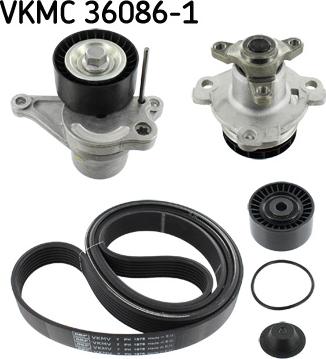 SKF VKMC 36086-1 - Vesipumppu + vetohihnasarja parts5.com