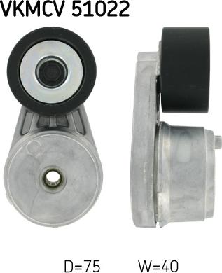 SKF VKMCV 51022 - Ohjainrulla, moniurahihna parts5.com