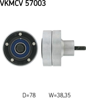 SKF VKMCV 57003 - Poulie renvoi / transmission, courroie trapézoïdale à nervures parts5.com