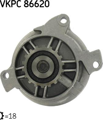 SKF VKPC 86620 - Pompe à eau parts5.com