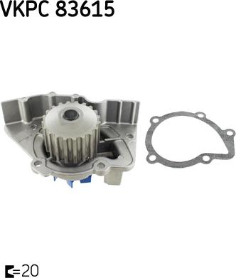 SKF VKPC 83615 - Αντλία νερού parts5.com