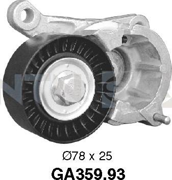 SNR GA359.93 - Poulie renvoi / transmission, courroie trapézoïdale à nervures parts5.com