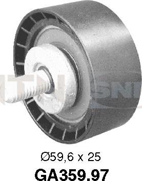 SNR GA359.97 - Deflection / Guide Pulley, v-ribbed belt parts5.com