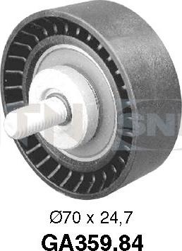 SNR GA359.84 - Τροχαλία παρέκκλισης, ιμάντας poly-V parts5.com